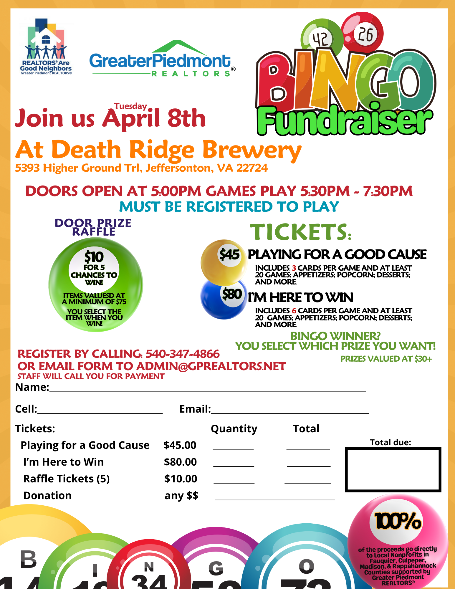 BINGO 025 flyer